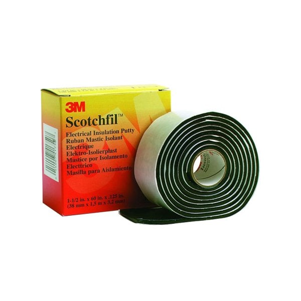 3M 1-1/2'' x 5' Black 4 Pack 3M Scotchfil Electrical Putty, 4PK T966SF4PK - main